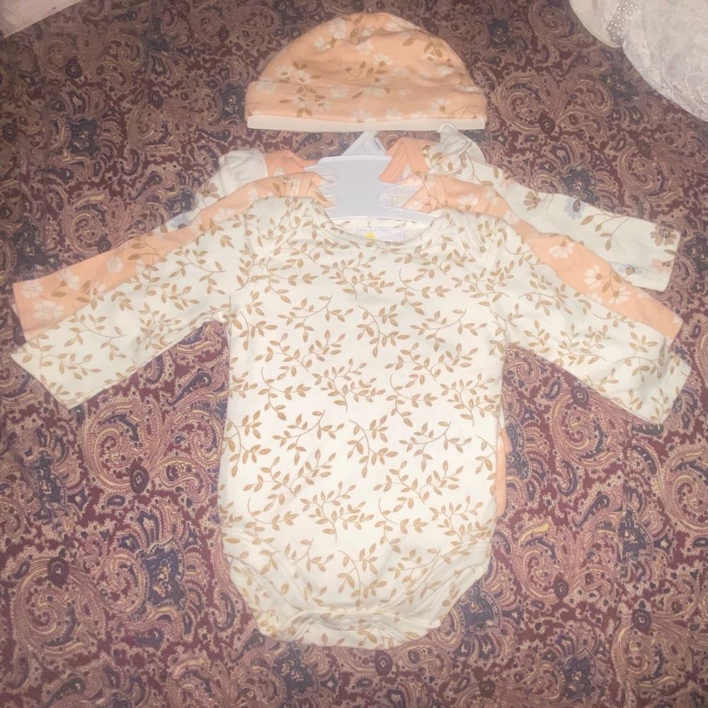 BCBGirls Cream and Tan Bodysuit Set